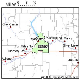 MANHATTAN, Kansas ZIP Codes.
